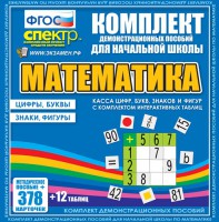 Динамические раздаточные пособия. Математика (карточки). Касса цифр, букв, знаков и фигур с набором интерактивных таблиц. - fgospostavki.ru - Донецк