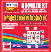 Динамические раздаточные пособия. Русский язык (комплект демонстрационных материалов). Касса букв, слогов, звуковых схем с набором интерактивных таблиц. - fgospostavki.ru - Донецк