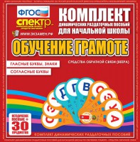 Динамические раздаточные пособия. Обучение грамоте (веера). Гласные буквы, знаки, согласные буквы. - fgospostavki.ru - Донецк