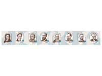Стенд-лента "Выдающиеся ученые-историки" - fgospostavki.ru - Донецк