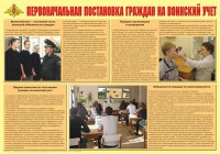 Плакат "Первоначальная постановка граждан на воинский учет" - fgospostavki.ru - Донецк