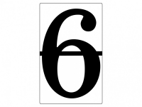 Набор магнитных карточек "Произвольный размер "6" (3 штуки) - fgospostavki.ru - Донецк