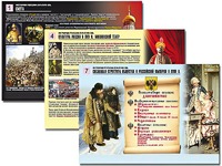 Комплект таблиц по истории "История России XVI - XVIII вв." раздаточные (цветные, ламинированные, А4, 10 штук) - fgospostavki.ru - Донецк