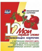 Тематические карточки "Мои первые слова" (красный цвет) - fgospostavki.ru - Донецк