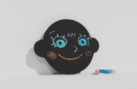 Фигурная грифельная меловая доска на тему эмоций - fgospostavki.ru - Донецк