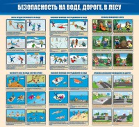 Стенд "Безопасность на воде, дороге, в лесу" - fgospostavki.ru - Донецк