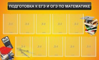 Стенд "Подготовка к ЕГЭ и ОГЭ по математике (10 карманов)" - fgospostavki.ru - Донецк