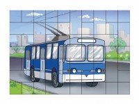 Магнитный пазл "Троллейбус" - fgospostavki.ru - Донецк