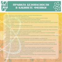 Стенд "Правила безопасности в кабинете физики" - fgospostavki.ru - Донецк