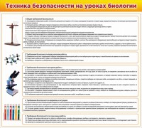 Стенд "Техника безопасности на уроках биологии" Вариант 2 - fgospostavki.ru - Донецк
