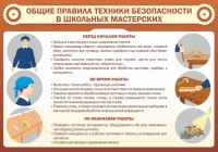Стенд "Общие правила техники безопасности в школьных мастерских" - fgospostavki.ru - Донецк