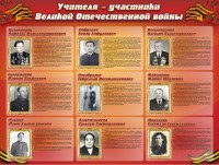 Стенд "Учителя-участники Великой Отечественной войны" - fgospostavki.ru - Донецк