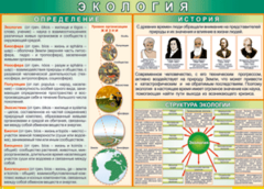Таблица "Экология. Определения и история" (100х140 сантиметров, винил) - fgospostavki.ru - Донецк