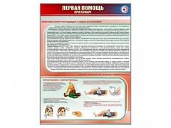 Стенд "Первая помощь при пожаре" - fgospostavki.ru - Донецк