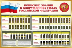 Стенд "Воинские звания в вооруженных силах РФ" - fgospostavki.ru - Донецк