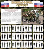 Стенд "Военная форма одежды (флаг РФ)" - fgospostavki.ru - Донецк