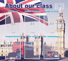 Стенд "About our class" - fgospostavki.ru - Донецк