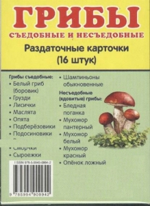 Раздаточные карточки "Грибы съедобные и не съедобные" - fgospostavki.ru - Донецк