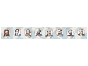 Стенд-лента "Выдающиеся ученые-историки" - fgospostavki.ru - Донецк