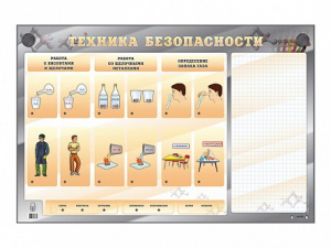 Электрифицированный стенд "Техника безопасности" с маркерными полями - fgospostavki.ru - Донецк