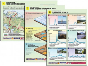Комплект таблиц по географии "Природа России" раздаточные (цветные, ламинированные, А4, 10 штук) - fgospostavki.ru - Донецк