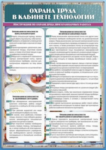 Стенд "Охрана труда в кабинете технологии" - fgospostavki.ru - Донецк
