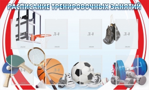 Стенд "Расписание тренировочных занятий" - fgospostavki.ru - Донецк