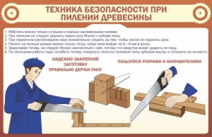 Стенд "Техника безопасности при пилении древесины" - fgospostavki.ru - Донецк
