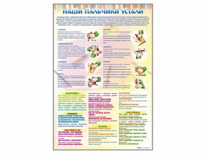 Стенд "Наши пальчики устали" (зарядка) - fgospostavki.ru - Донецк