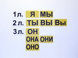 Набор магнитных карточек "Личные местоимения" (фон жёлтый) - fgospostavki.ru - Донецк