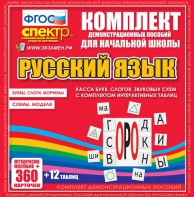 Динамические раздаточные пособия. Русский язык (комплект демонстрационных материалов). Касса букв, слогов, звуковых схем с набором интерактивных таблиц. - fgospostavki.ru - Донецк
