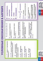 Таблица "Условные обозначения в алгебре" (винил) - fgospostavki.ru - Донецк