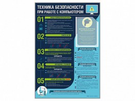 Стенд-уголок "Техника безопасности при работе на компьютере в общеобразовательных учреждениях" - fgospostavki.ru - Донецк