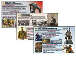 Комплект таблиц по истории "История России XX - XXI вв." раздаточные (цветные, ламинированные, А4, 12 штук) - fgospostavki.ru - Донецк