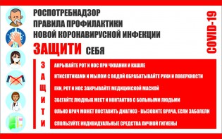 Плакат "Правила профилактики коронавируса" - fgospostavki.ru - Донецк