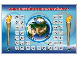 Магнитно-маркерная доска "Олимпийские виды спорта" с комплектом тематических магнитов - fgospostavki.ru - Донецк