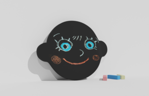 Фигурная грифельная меловая доска на тему эмоций - fgospostavki.ru - Донецк