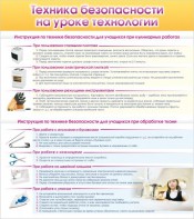 Стенд "Техника безопасности на уроке технологии" - fgospostavki.ru - Донецк